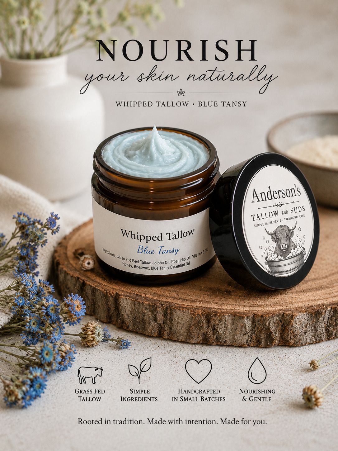 Blue Tansy Whipped Tallow